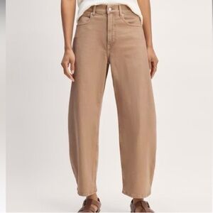 Everlane (27R) “The Way-High” Curve Jean Light Brown Neutral Statement Denim